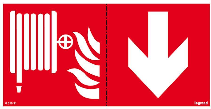 Пиктограма за евакуационен осветител пожарен кран 100х200мм Legrand | JAR Computers Пиктограма за евакуационен осветител пожарен кран 100х200мм Legrand