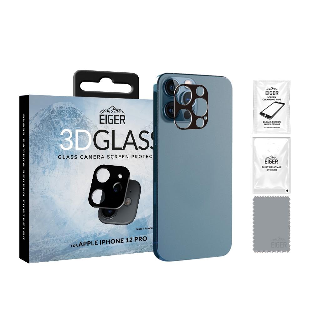 Предпазен стъклен протектор за камерата на iPhone 12 Pro - Eiger Glass 3D Camera Lens Protector (черен) | JAR Computers Предпазен стъклен протектор за камерата на iPhone 12 Pro - Eiger Glass 3D Camera Lens Protector (черен)