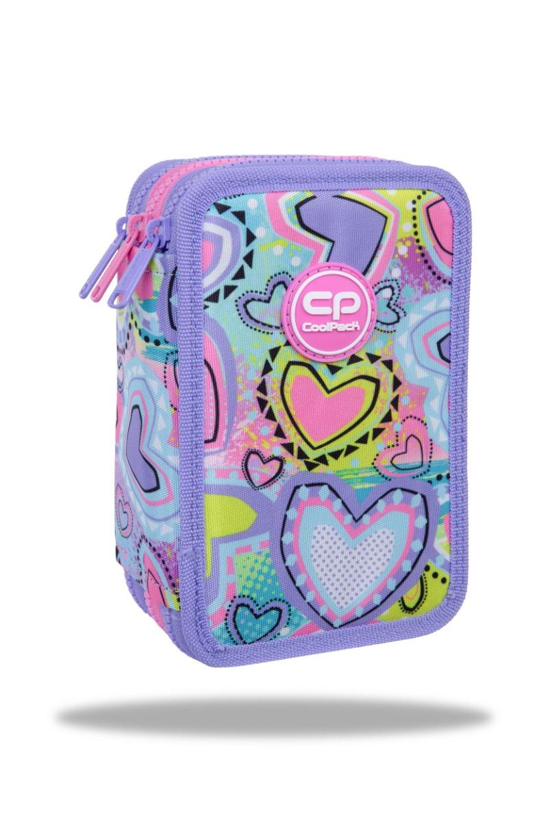 Ученически несесер с пособия Coolpack - Jumper 3 - Pastel Hearts