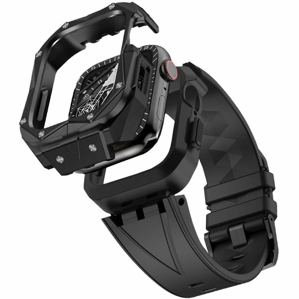 Удароустойчив TPU кейс от най-висок клас с вградена каишка за Apple Watch 45мм - Kingxbar Watch Strap and Case CYF140 (черен) | JAR Computers Удароустойчив TPU кейс от най-висок клас с вградена каишка за Apple Watch 45мм - Kingxbar Watch Strap and Case CYF140 (черен)