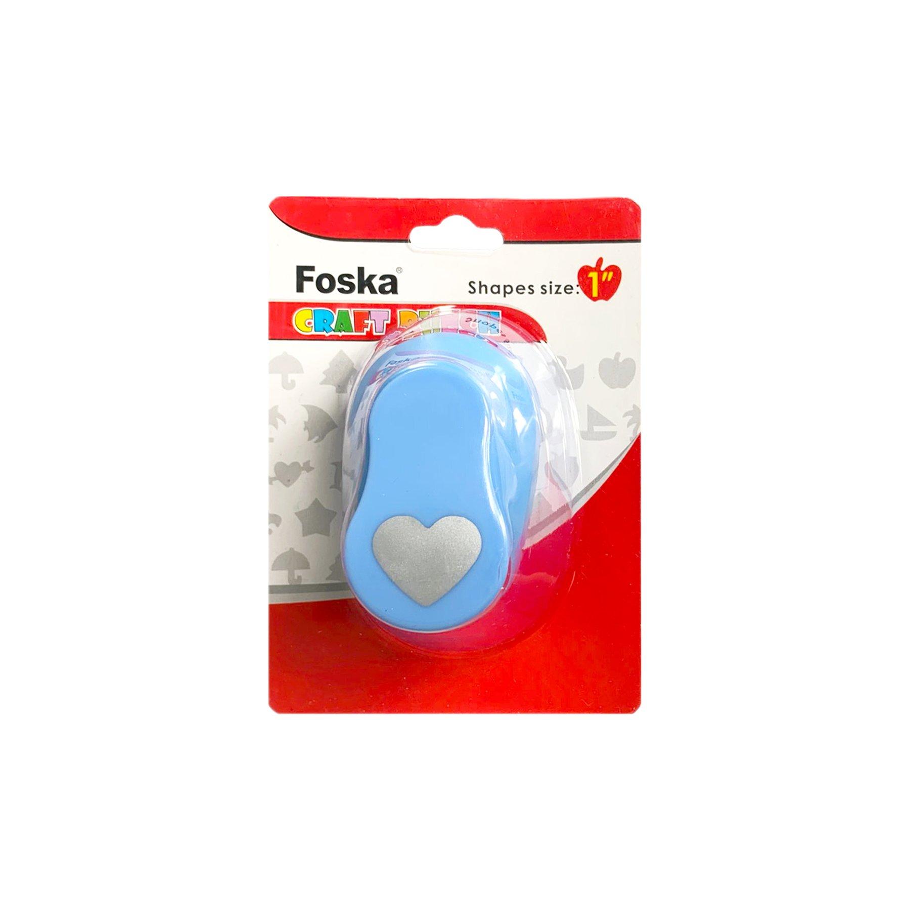 Foska Перфоратор за декорация - Сърце, 25 mm, розов | JAR Computers Foska Перфоратор за декорация - Сърце, 25 mm, розов