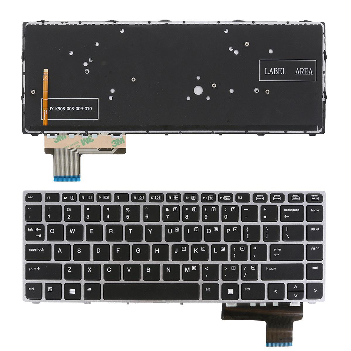 Клавиатура за лаптоп HP EliteBook Folio 9470M Silver Frame Black / Черна със Сребриста Рамка With Backlit  | JAR Computers Клавиатура за лаптоп HP EliteBook Folio 9470M Silver Frame Black / Черна със Сребриста Рамка With Backlit