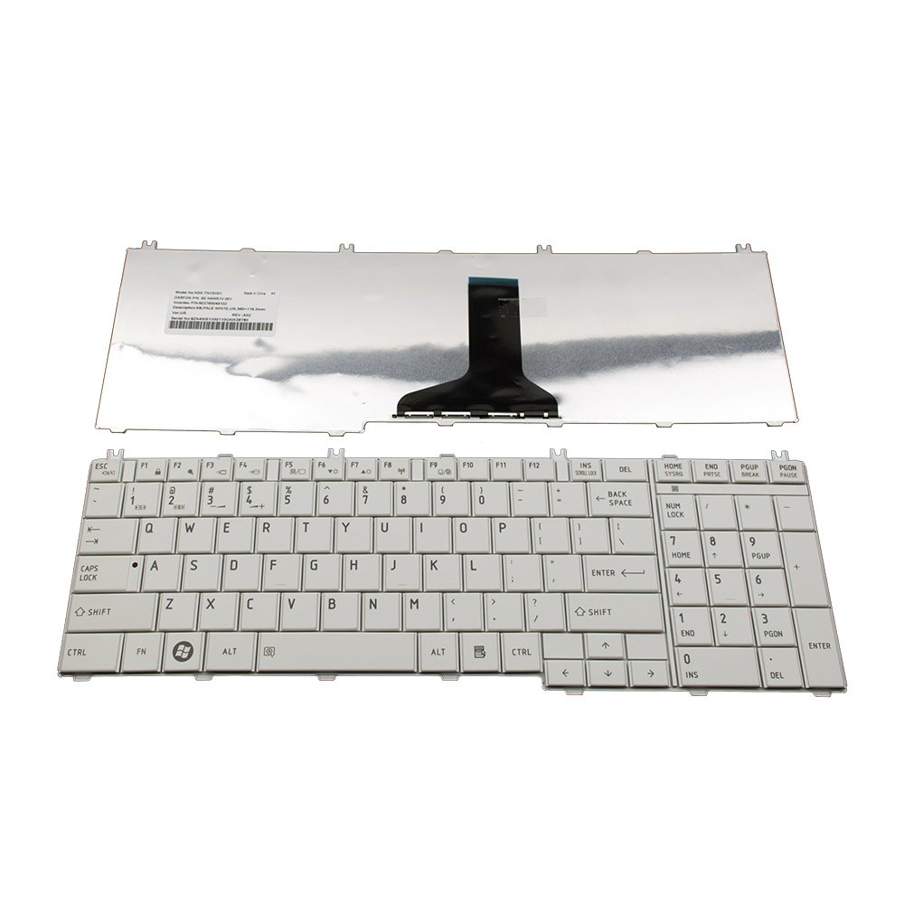 Клавиатура за лаптоп Toshiba Satellite C650 C655 C660 L650 L655 Бяла с Кирилица | JAR Computers Клавиатура за лаптоп Toshiba Satellite C650 C655 C660 L650 L655 Бяла с Кирилица