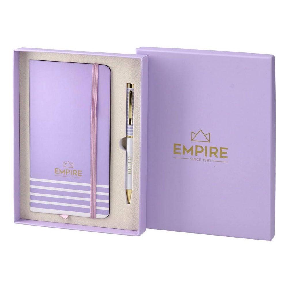 Комплект тефтер и химикалка Empire Meave, лилави