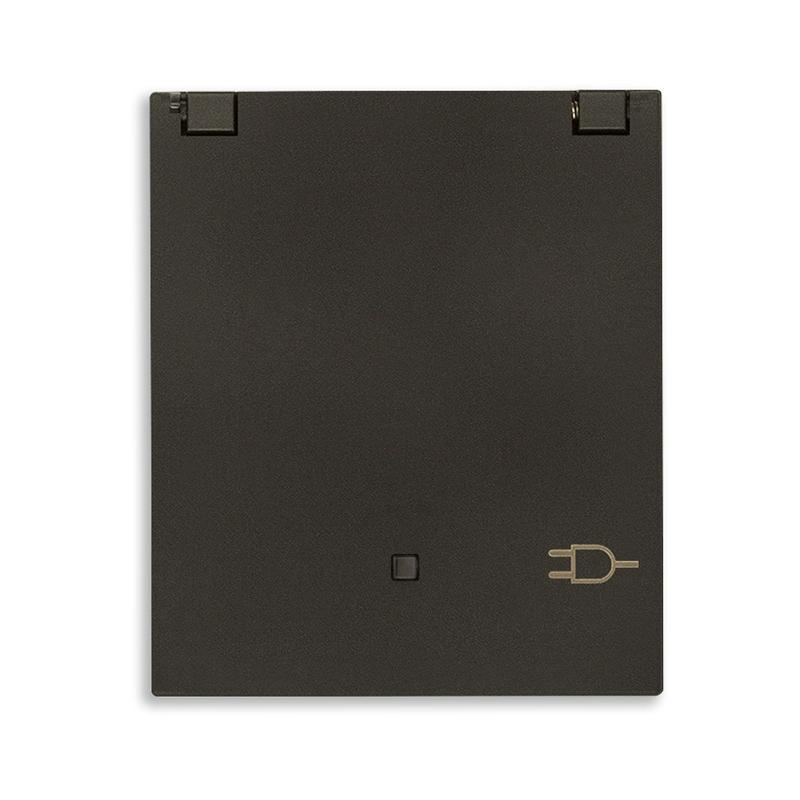 Контакт Шуко с капак 2P+E 16A 2M SICURY защита Black - VIMAR LINEA 30208.CG | JAR Computers Контакт Шуко с капак 2P+E 16A 2M SICURY защита Black - VIMAR LINEA 30208.CG