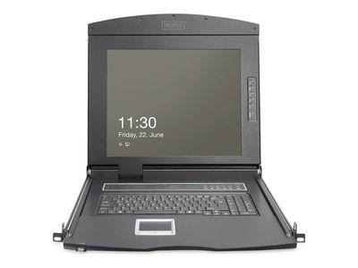 Мрежов комутатор Digitus KVM console - Full HD (1080p) - 19
