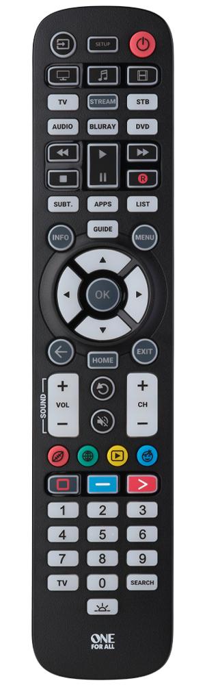 One For All Essential 6 дистанционно устройство IR безжичен DVD/Blu-ray, IPTV, Саундбар говорител, TV Бутони за натискане | JAR Computers One For All Essential 6 дистанционно устройство IR безжичен DVD/Blu-ray, IPTV, Саундбар говорител, TV Бутони за натискане
