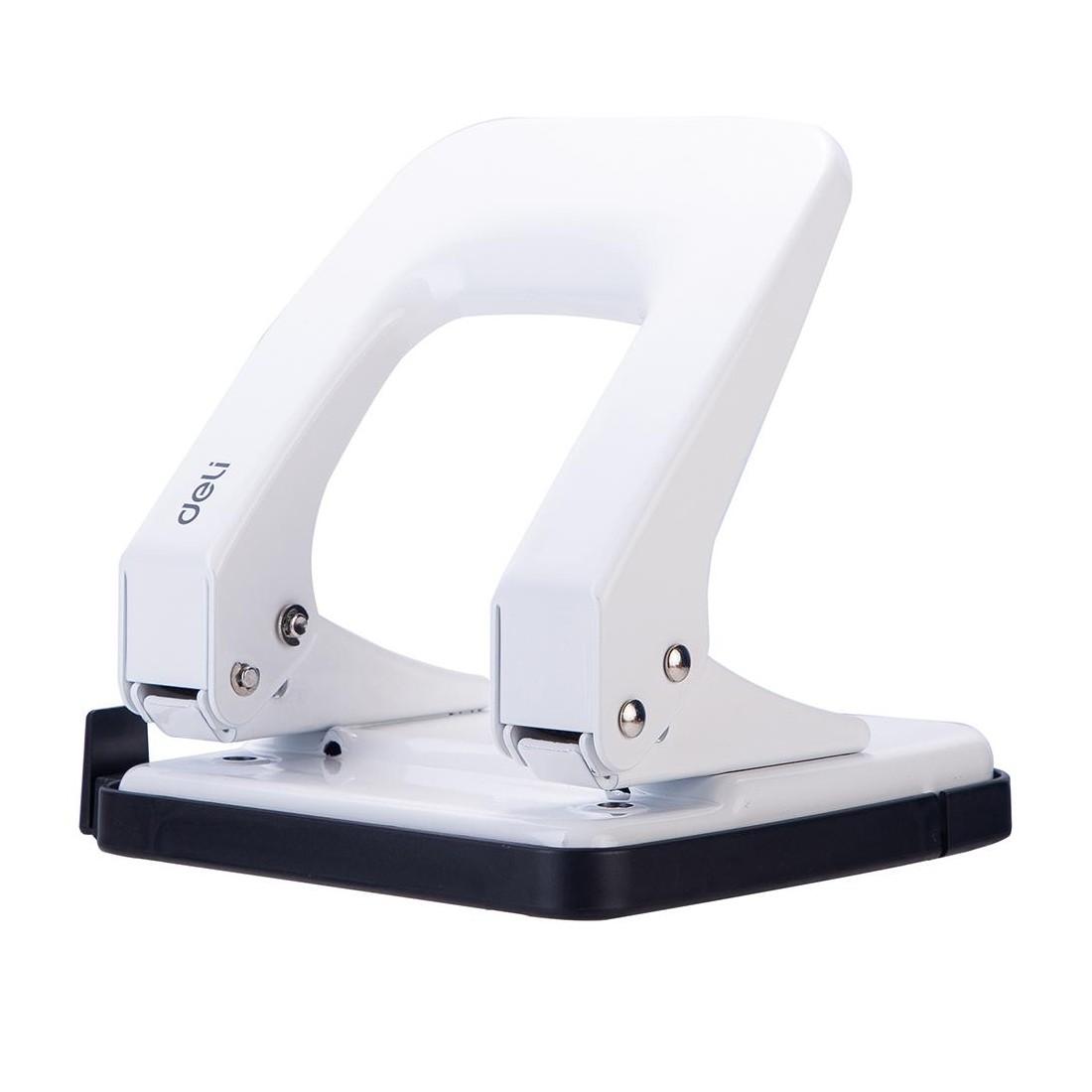 Перфоратор Deli Vivid, E0138, за 35 л.(80 г), с ограничител, пластмаса + метал, бял | JAR Computers Перфоратор Deli Vivid, E0138, за 35 л.(80 г), с ограничител, пластмаса + метал, бял