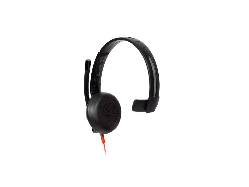 Poly Blackwire 5210 моно слушалка USB-C с 3.5 mm жак и USB-C/A адаптер, Bulk опаковка | JAR Computers Poly Blackwire 5210 моно слушалка USB-C с 3.5 mm жак и USB-C/A адаптер, Bulk опаковка