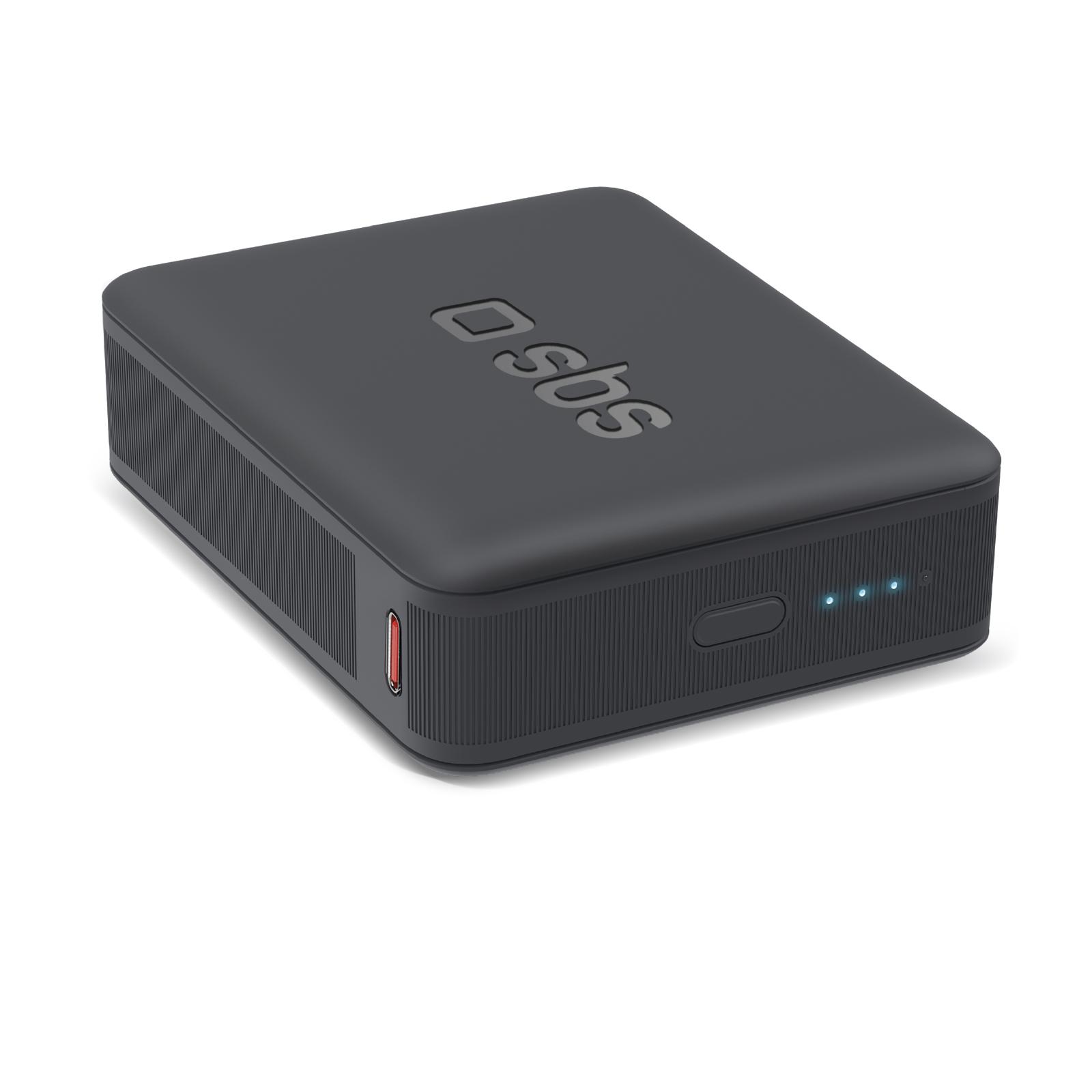 Преносима батерия SBS 67226 NanoTube, 10 000mAh, 20W,черна, High density