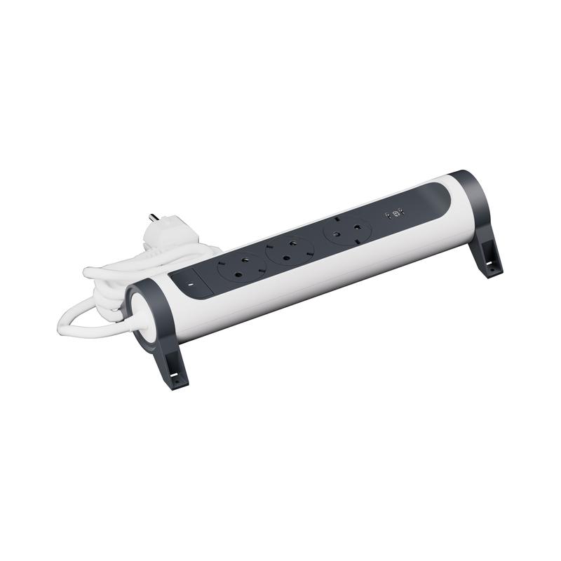 Разклонител 3x 2P+E Шуко и 2x USB тип C 20W Power Delivery с кабел 1.5m цвят Бял/тъмносив Premium - Legrand Premium 694440 | JAR Computers Разклонител 3x 2P+E Шуко и 2x USB тип C 20W Power Delivery с кабел 1.5m цвят Бял/тъмносив Premium - Legrand Premium 694440