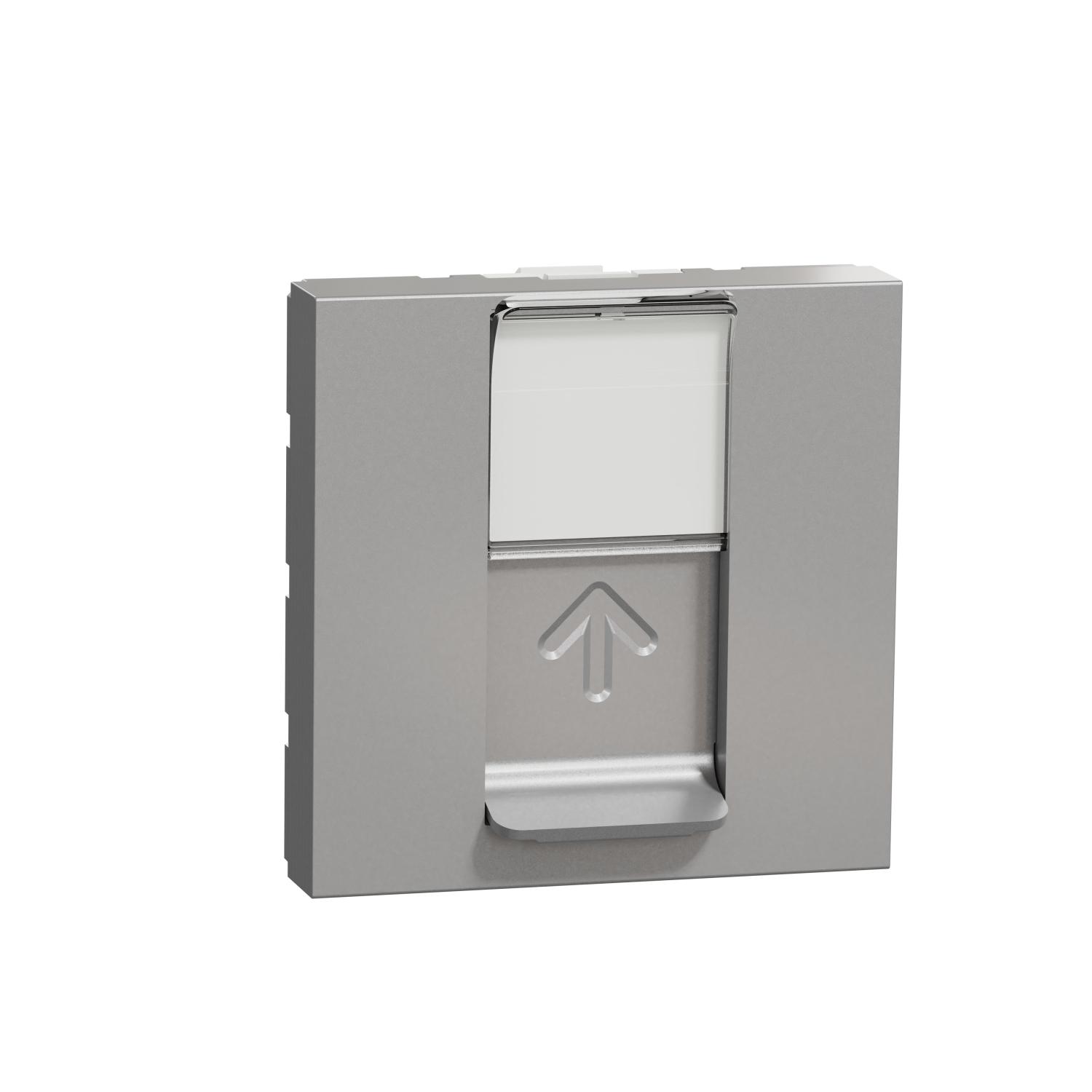 Розетка RJ45, кат. 6 UTP, 2M, алуминий - SCHNEIDER ELECTRIC New Unica NU341530 | JAR Computers Розетка RJ45, кат. 6 UTP, 2M, алуминий - SCHNEIDER ELECTRIC New Unica NU341530