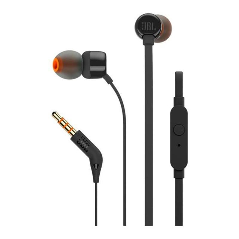 Слушалки JBL T110 BLACK  JBLT110BLKE , IN-EAR (ТАПИ)