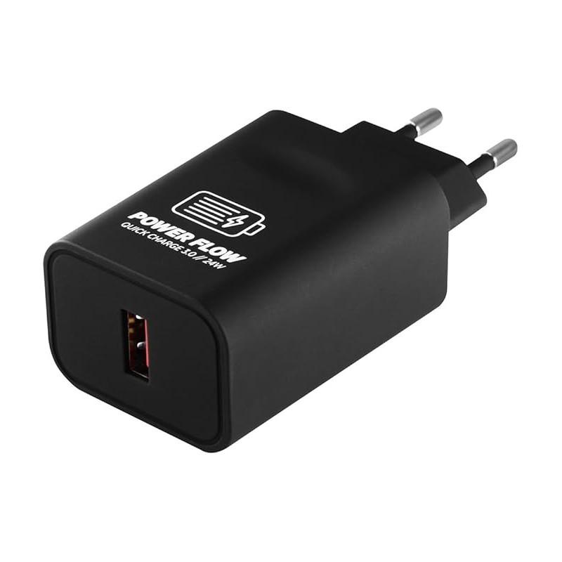 Захранване за ел. мрежа с USB-A изход и технология за бързо зареждане на мобилни устройства (черен) - Crosscall USB-A Wall Charger 24W (bulk) | JAR Computers Захранване за ел. мрежа с USB-A изход и технология за бързо зареждане на мобилни устройства (черен) - Crosscall USB-A Wall Charger 24W (bulk)