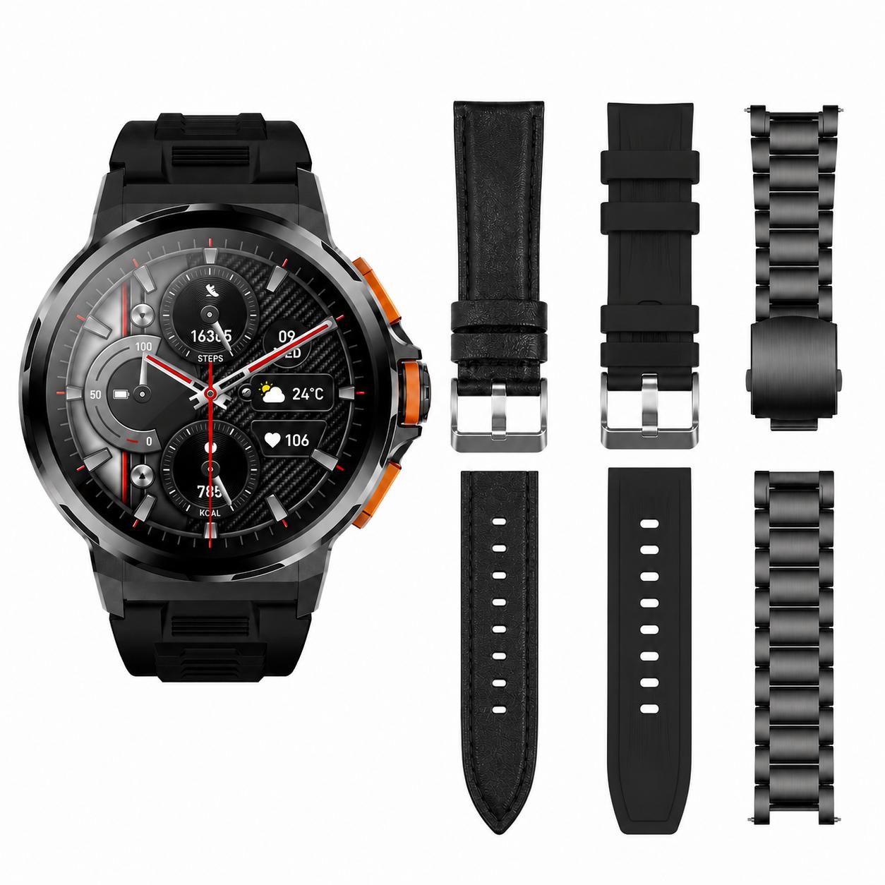 AMOLED Смарт часовник Kalobee SK43 Box: SET 3 каишки, OEM /черен/ | JAR Computers AMOLED Смарт часовник Kalobee SK43 Box: SET 3 каишки, OEM /черен/