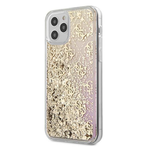 Дизайнерски кейс с висока защита за iPhone 12, iPhone 12 Pro - Guess Liquid Glitter Gradient Case (златист) | JAR Computers Дизайнерски кейс с висока защита за iPhone 12, iPhone 12 Pro - Guess Liquid Glitter Gradient Case (златист)