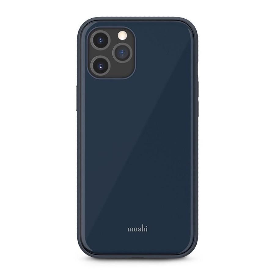 Хибриден удароустойчив кейс за iPhone 12 Pro Max - Moshi iGlaze Slim Hardshell SnapTo Case (син) | JAR Computers Хибриден удароустойчив кейс за iPhone 12 Pro Max - Moshi iGlaze Slim Hardshell SnapTo Case (син)
