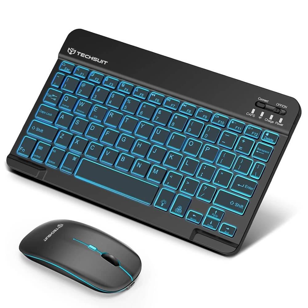 Комплект безжична клавиатура с подсветка и мишка (за PC, Mac и Android) - Techsuit AirCombo Wireless Keyboard And Mouse (WKM1) (черен) | JAR Computers Комплект безжична клавиатура с подсветка и мишка (за PC, Mac и Android) - Techsuit AirCombo Wireless Keyboard And Mouse (WKM1) (черен)