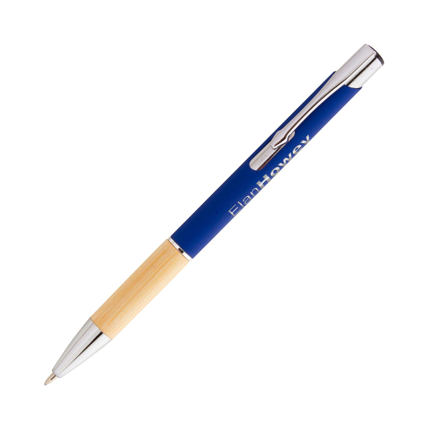 Office 1 Химикалка Virgo, метал и бамбук, синя | JAR Computers Office 1 Химикалка Virgo, метал и бамбук, синя