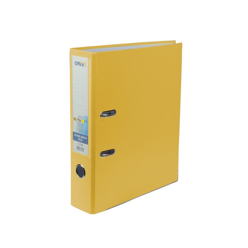 Office 1 Класьор, 8 cm, с метален кант, жълт