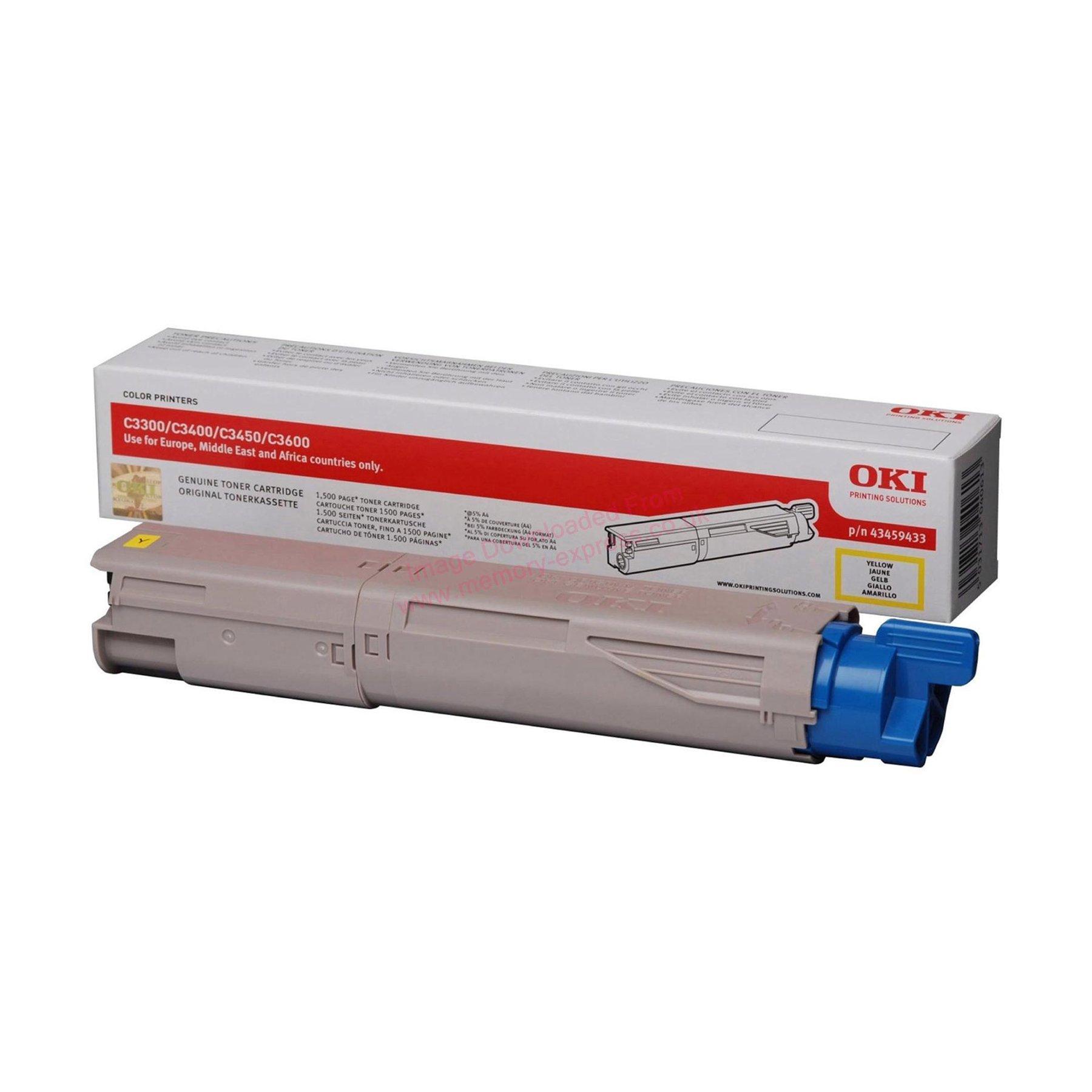 Оригинална тонер касета OKI C3450, 1500 страници/5%, Yellow