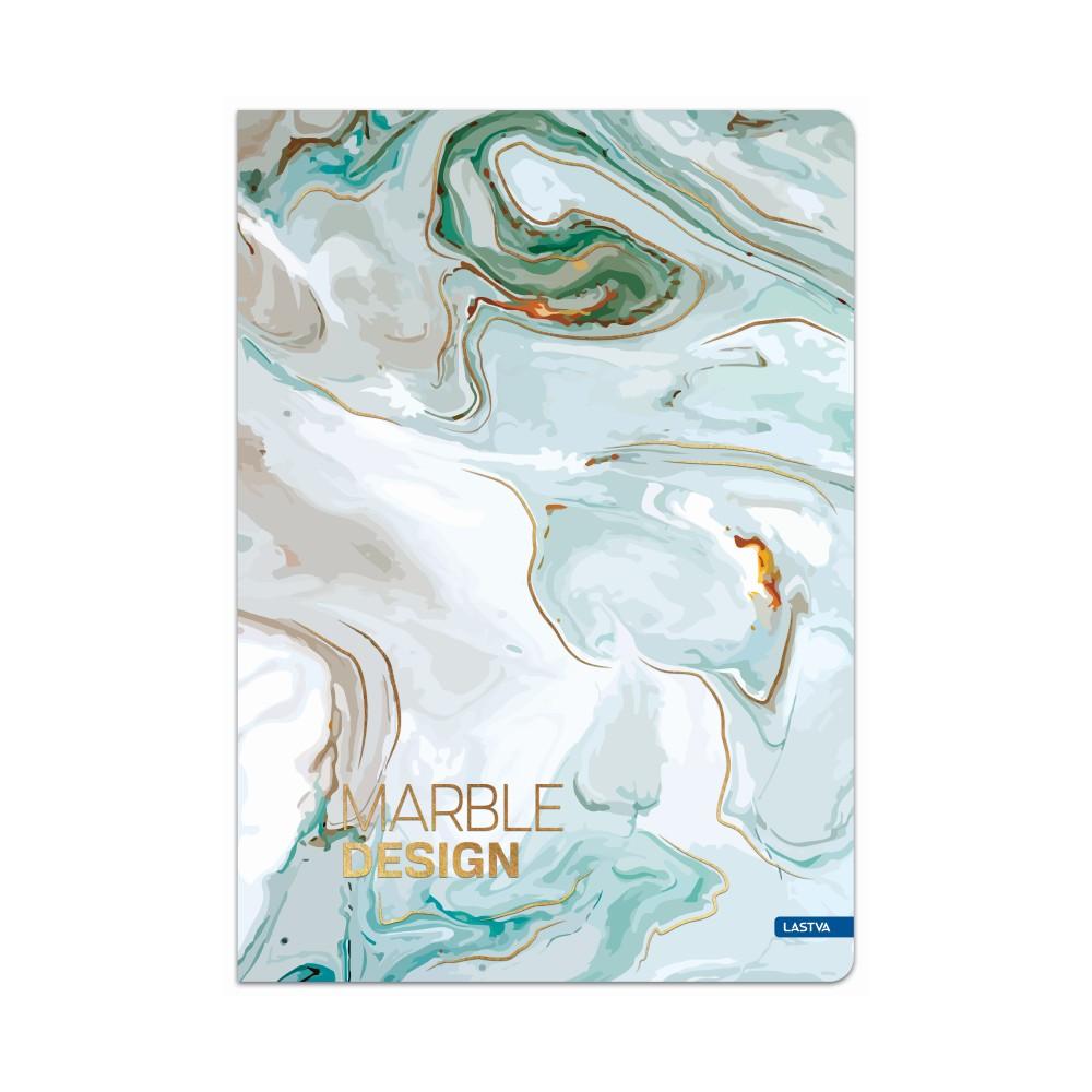 Тетрадка LASTVA Marble, A5, 96 л., линиран офсет 70 г, твърда корица мат ламинат, релефно фолио | JAR Computers Тетрадка LASTVA Marble, A5, 96 л., линиран офсет 70 г, твърда корица мат ламинат, релефно фолио