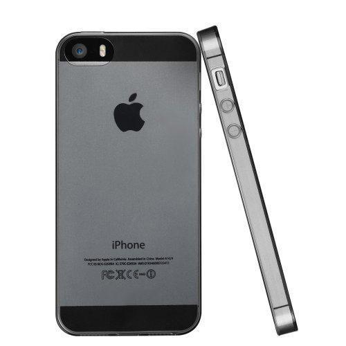 Тънък силиконов (TPU) калъф (0.3 mm) за iPhone 5, iPhone 5S, iPhone SE - Ultra-Slim Case (черен-прозрачен) | JAR Computers Тънък силиконов (TPU) калъф (0.3 mm) за iPhone 5, iPhone 5S, iPhone SE - Ultra-Slim Case (черен-прозрачен)
