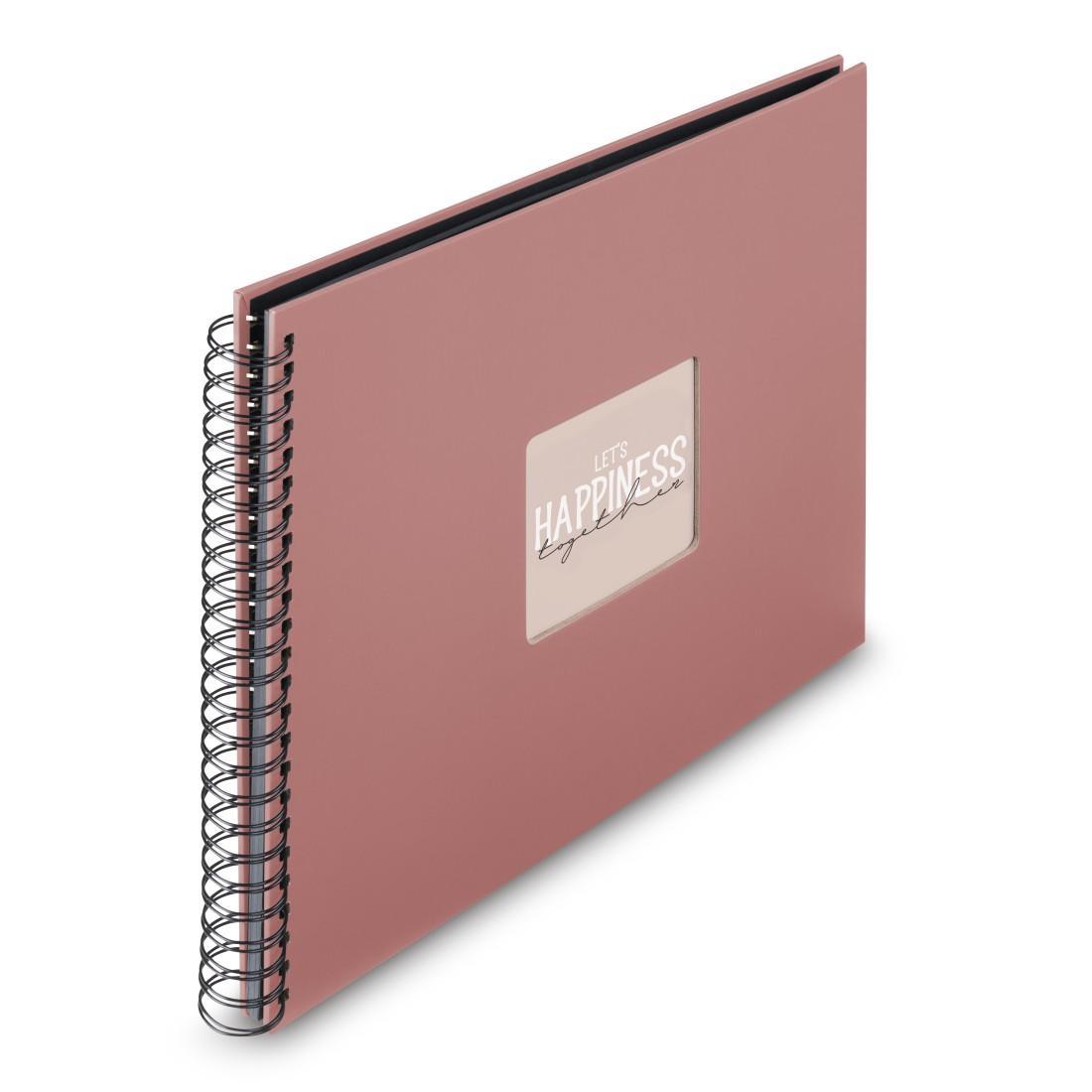Албум  със спирала "Fine Art" 36x32 cm, 50 черни страници, червен