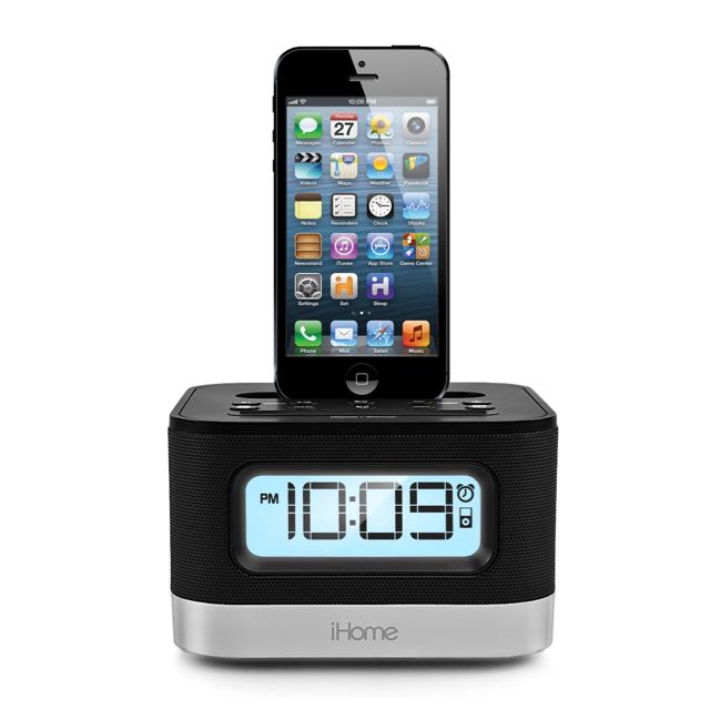 Аудио система с Lightning, FM радио и USB изход за iPhone и iPod - iHome iPL10 Clock Radio with Lightning Dock | JAR Computers Аудио система с Lightning, FM радио и USB изход за iPhone и iPod - iHome iPL10 Clock Radio with Lightning Dock