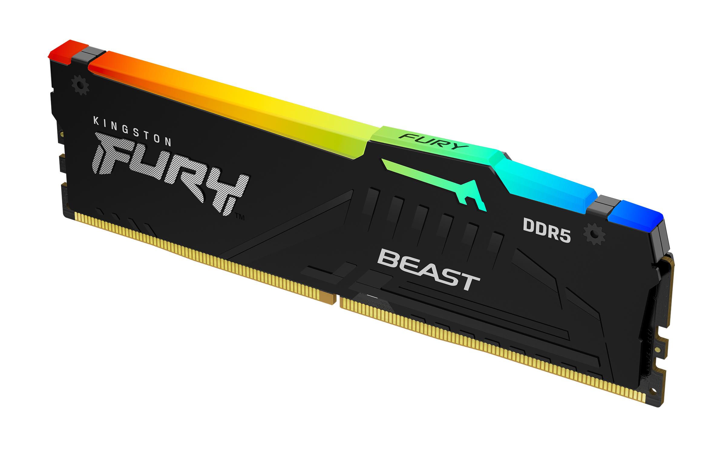 Kingston Technology FURY Beast RGB модул памет 64 GB 1 x 64 GB DDR5 5600 MT/s 288-pin DIMM | JAR Computers Kingston Technology FURY Beast RGB модул памет 64 GB 1 x 64 GB DDR5 5600 MT/s 288-pin DIMM