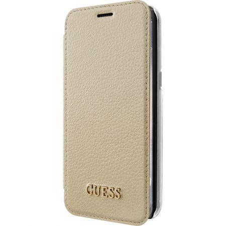 Кожен калъф, тип портфейл за Samsung Galaxy S8 Plus - Guess Iridescent Book Case (златист) | JAR Computers Кожен калъф, тип портфейл за Samsung Galaxy S8 Plus - Guess Iridescent Book Case (златист)