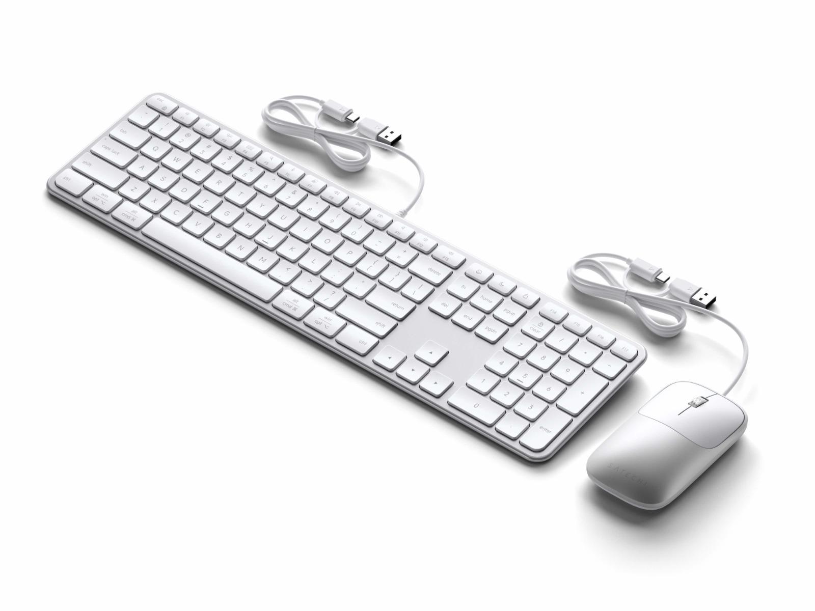Комплект жични клавиатура и мишка за Mac и PC - Satechi Slim CLX3 Wired Combo Keyboard and Mouse (сребрист) | JAR Computers Комплект жични клавиатура и мишка за Mac и PC - Satechi Slim CLX3 Wired Combo Keyboard and Mouse (сребрист)