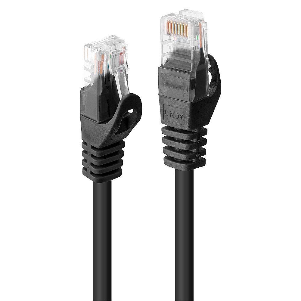 LINDY LNY-48190 :: UTP мрежов кабел, Cat. 6, черен, 0.3 м