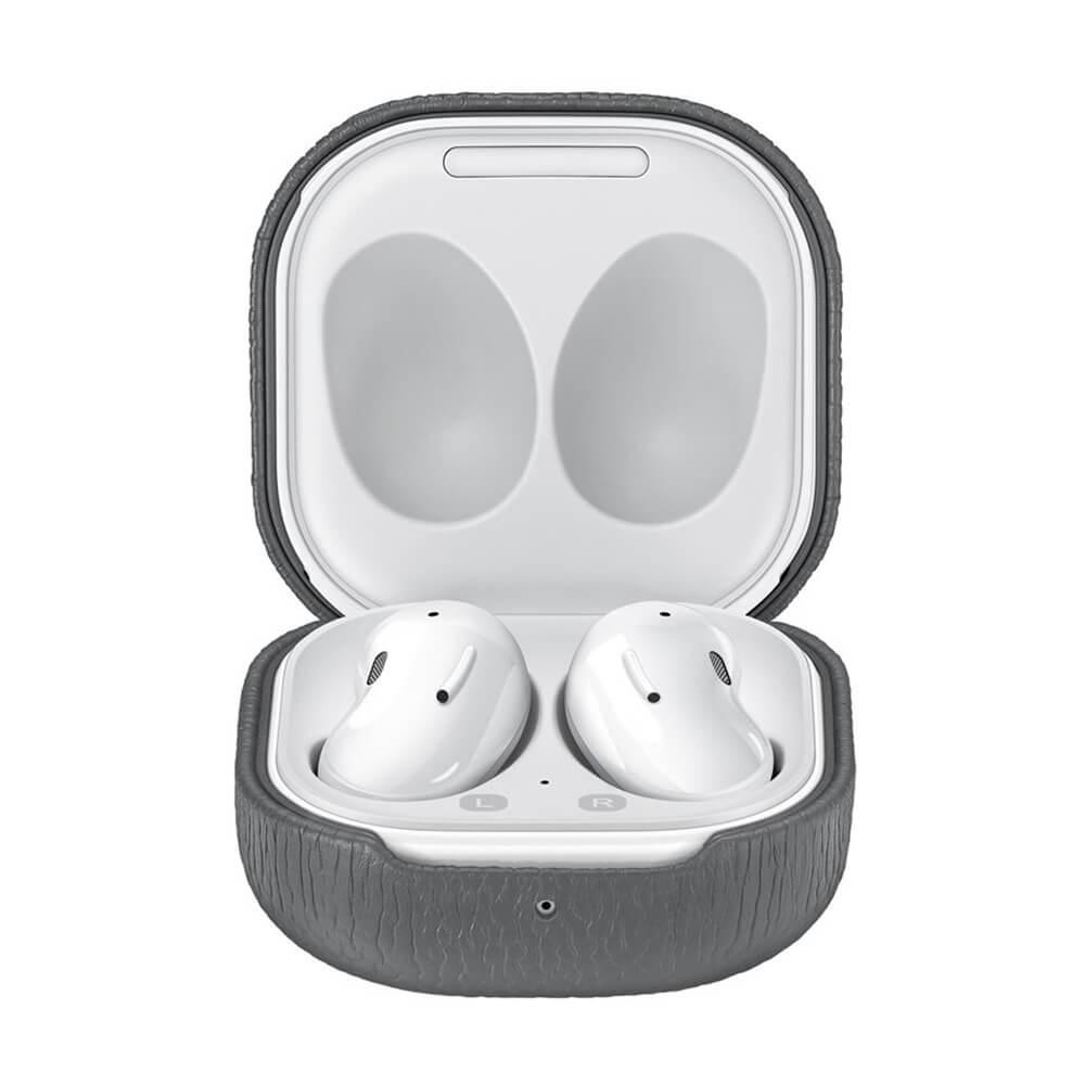 Оригинален кожен кейс за Samsung Galaxy Buds Live, Galaxy Buds Pro (сив) - Samsung Galaxy Buds Leather Cover EF-VR180 | JAR Computers Оригинален кожен кейс за Samsung Galaxy Buds Live, Galaxy Buds Pro (сив) - Samsung Galaxy Buds Leather Cover EF-VR180