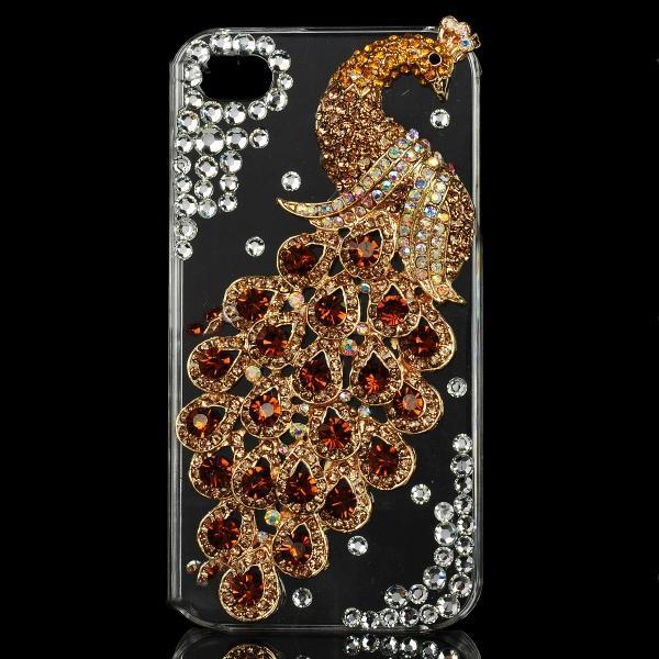 Поликарбонатов кейс за iPhone 4S, iPhone 4 - Golden Peacock Pattern | JAR Computers Поликарбонатов кейс за iPhone 4S, iPhone 4 - Golden Peacock Pattern