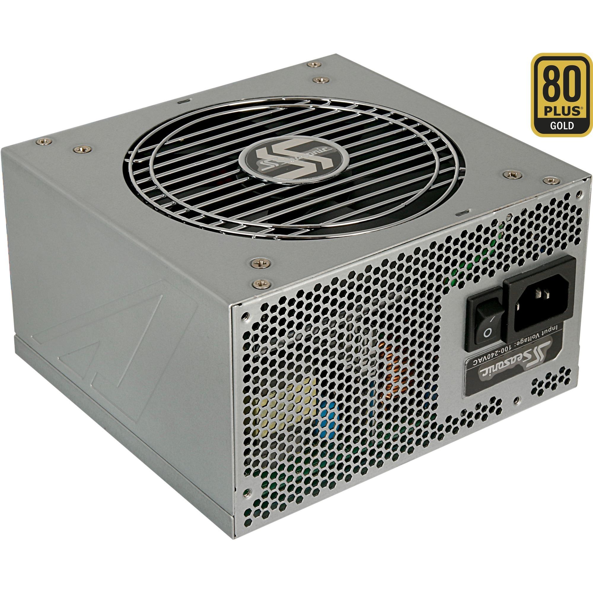 Power supply 650W, APFC, 12cm fan, ATX 12V v.2.3, 80+ gold, DC to DC converter design, MTBF full load 25? amb. : >100K hours; SSP-650CM