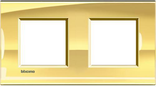 Рамка 2х2 мод. метална правоъгълна Ice gold LL Bticino | JAR Computers Рамка 2х2 мод. метална правоъгълна Ice gold LL Bticino