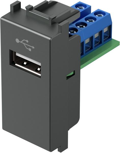 Розетка USB A 2.0 за данни 1 мод. цвят Антрацит Modul TEM | JAR Computers Розетка USB A 2.0 за данни 1 мод. цвят Антрацит Modul TEM