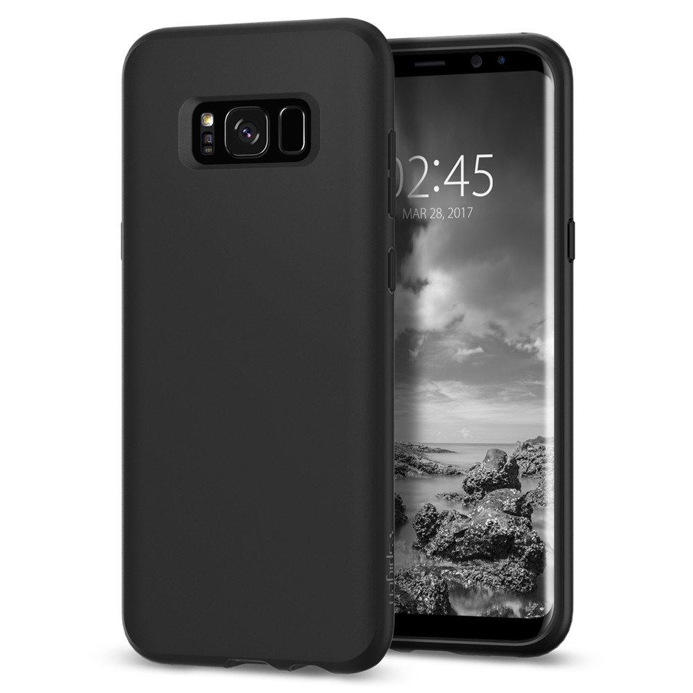 Тънък качествен термополиуретанов кейс за Samsung Galaxy S8 (черен-мат) - Spigen Liquid Crystal Case | JAR Computers Тънък качествен термополиуретанов кейс за Samsung Galaxy S8 (черен-мат) - Spigen Liquid Crystal Case