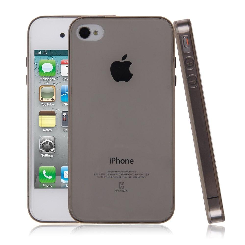 Тънък силиконов (TPU) калъф (0.3 mm) за iPhone 4, iPhone 4S - Ultra-Slim Case (черен-прозрачен) | JAR Computers Тънък силиконов (TPU) калъф (0.3 mm) за iPhone 4, iPhone 4S - Ultra-Slim Case (черен-прозрачен)