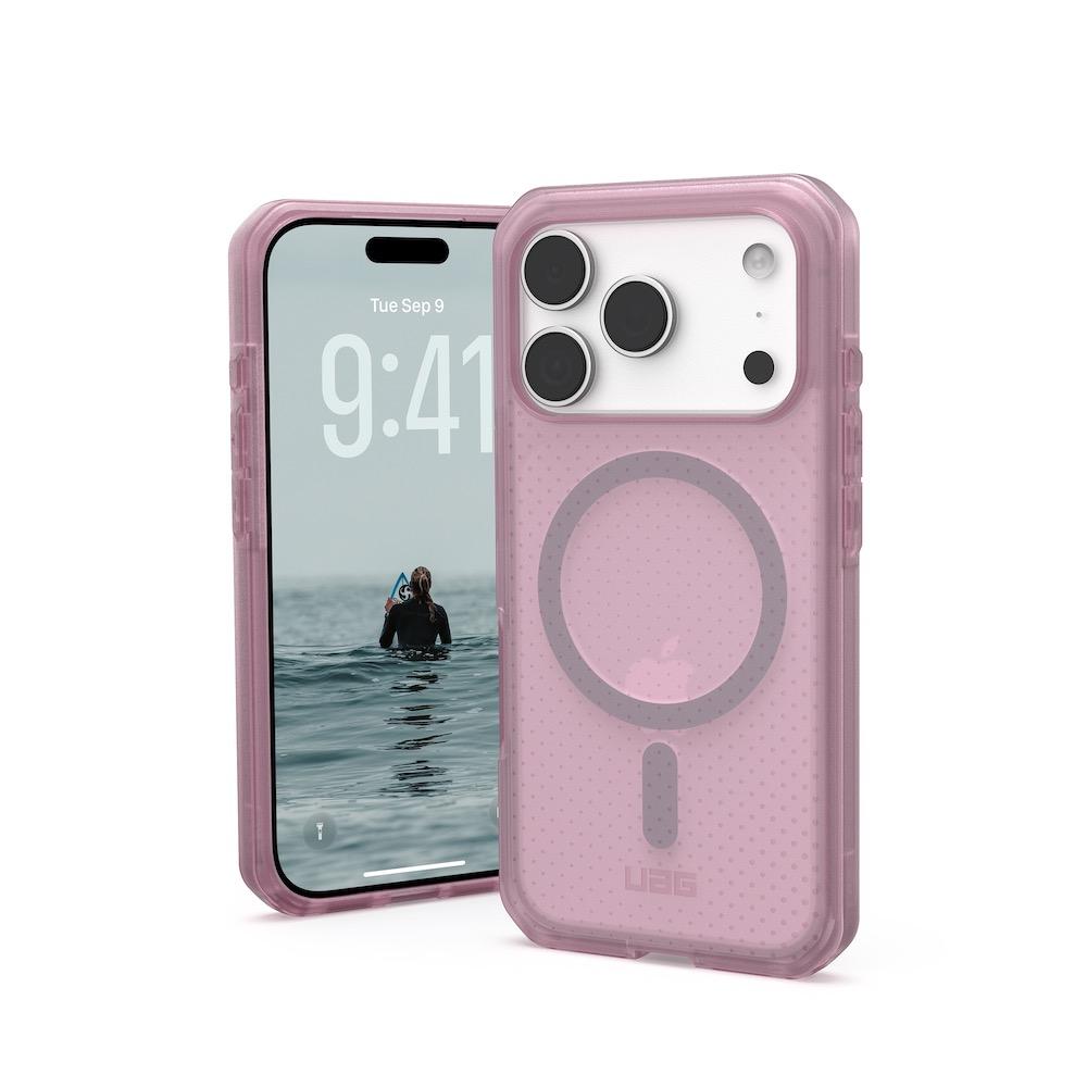 Удароустойчив хибриден кейс за iPhone 17 Pro - Urban Armor Gear Dot MagSafe Case (прозрачен-розов) | JAR Computers Удароустойчив хибриден кейс за iPhone 17 Pro - Urban Armor Gear Dot MagSafe Case (прозрачен-розов)