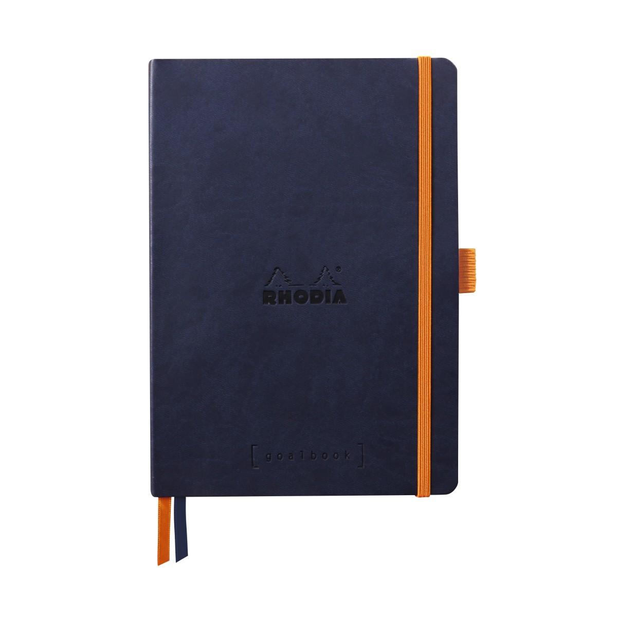 Бележник RHODIA Rhodiarama Goalbook, A5, 120 л., точки, хартия шамоа 90 г, меки PU корици, тъмносин | JAR Computers Бележник RHODIA Rhodiarama Goalbook, A5, 120 л., точки, хартия шамоа 90 г, меки PU корици, тъмносин
