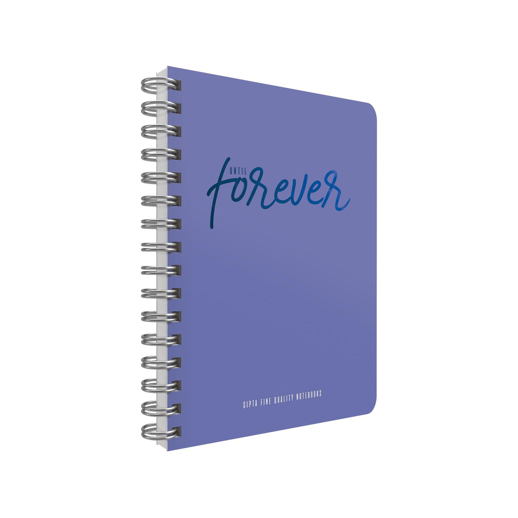 Gipta Тетрадка Until, 17 х 24 cm, кремава хартия, широки редове, твърда корица, със спирала, 120 листа