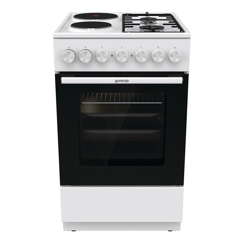 Готварска печка (ток/газ) Gorenje GK5B42WF , 2 газ 2ток , Бял