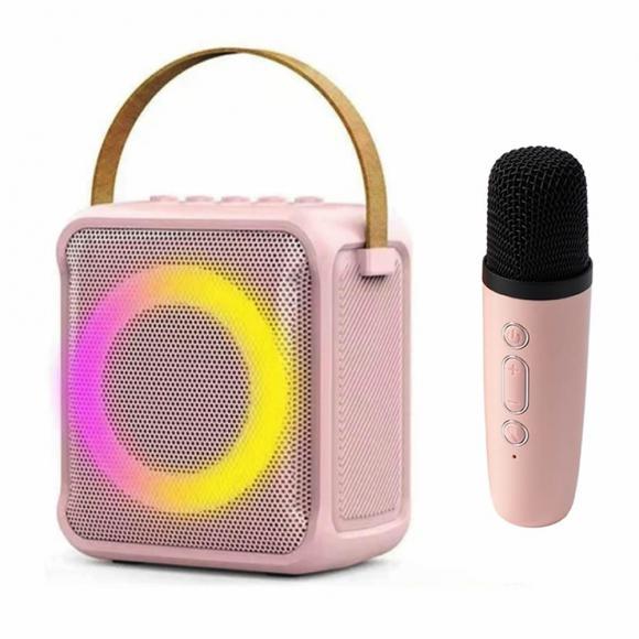 HOME SP RK-02  MIC/Bluetooth/RGB LED/USB/micro SD/FM Pink