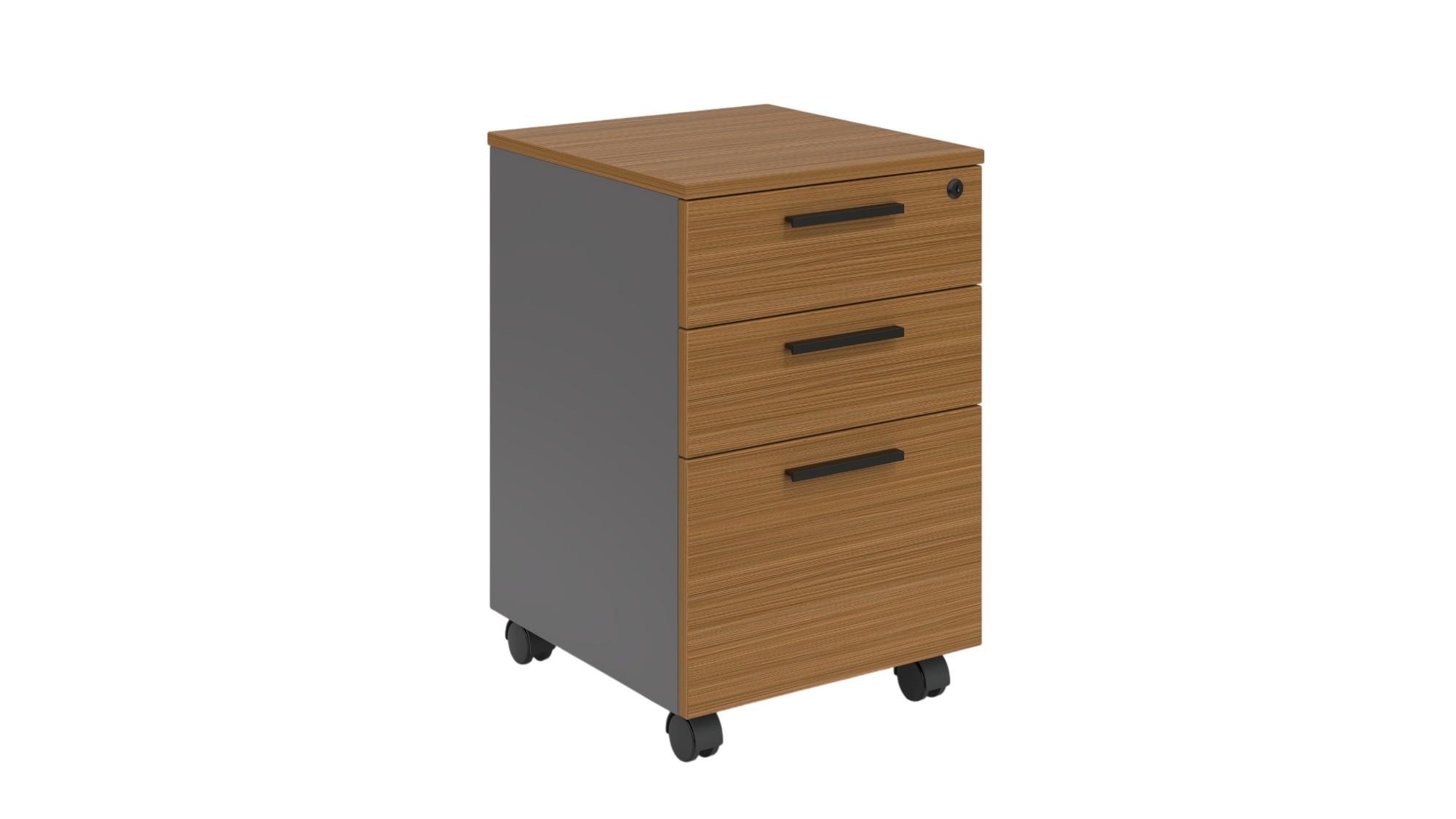 Контейнер за Бюро RFG Parma, 400 x 420 x 620 mm, ПДЧ, орех и тъмносиво