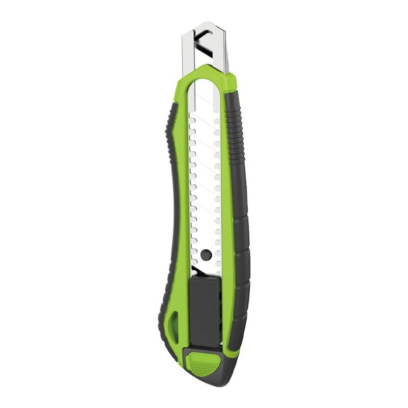 Макетен нож Deli Craft, EM580, 220х86х17 мм, SK5, 18 мм, грип зона, метален водач, заключване | JAR Computers Макетен нож Deli Craft, EM580, 220х86х17 мм, SK5, 18 мм, грип зона, метален водач, заключване