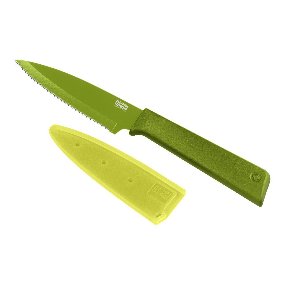 Нож Kuhn Rikon COLORI+ Paring Knife, назъбено острие, зелен | JAR Computers Нож Kuhn Rikon COLORI+ Paring Knife, назъбено острие, зелен