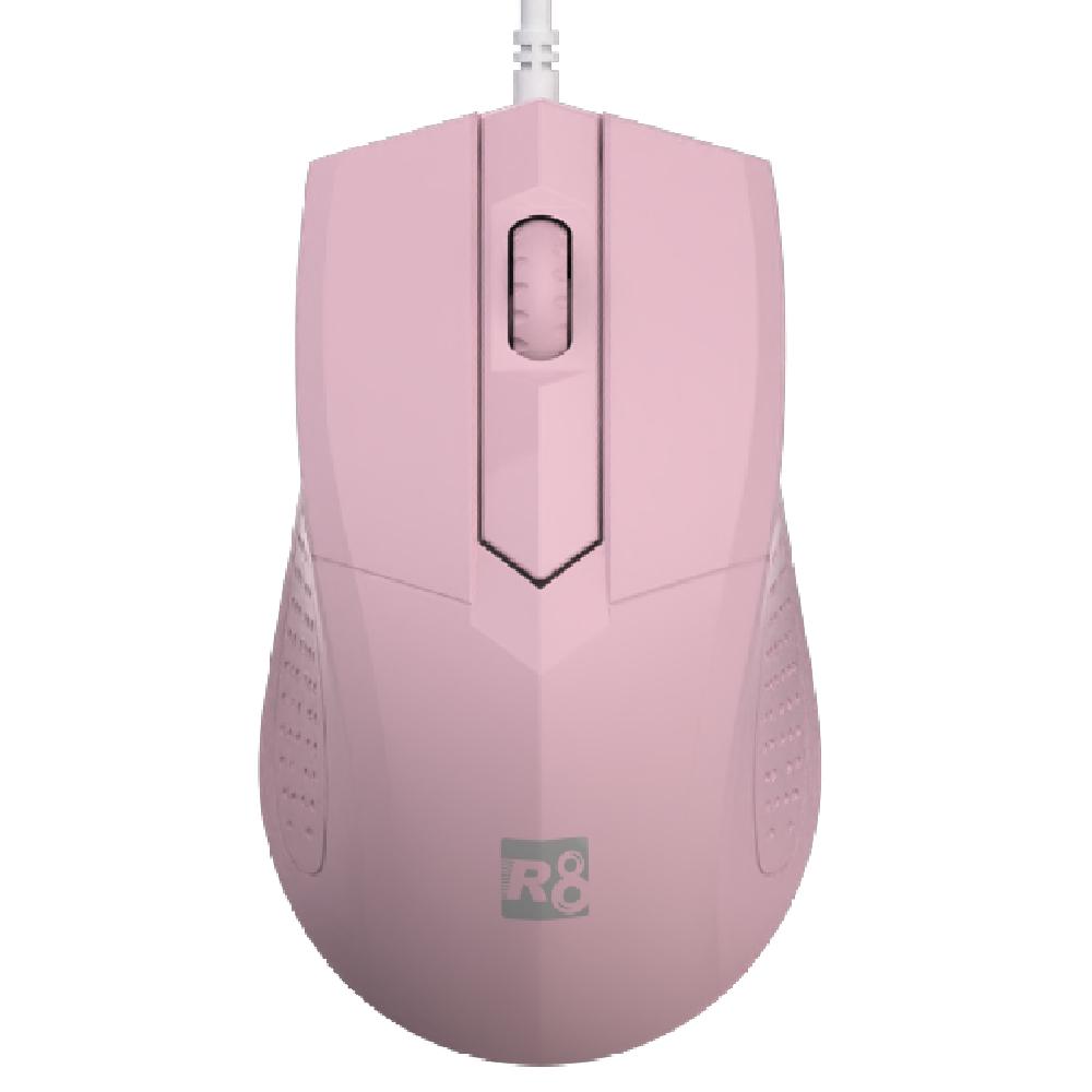 Оптична мишка R8 1607 USB, розова