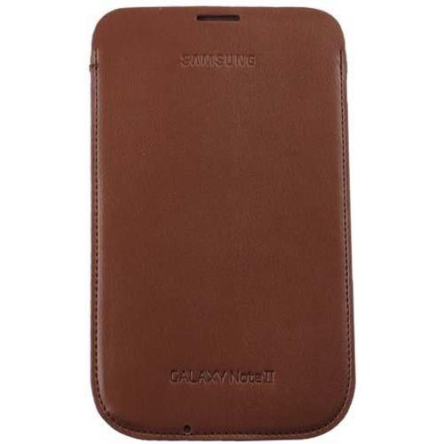 Оригинален кожен калъф за Galaxy Note 2 N7100 и смартфони с 5.5 инча дисплей - Samsung Leather Pouch (кафяв) | JAR Computers Оригинален кожен калъф за Galaxy Note 2 N7100 и смартфони с 5.5 инча дисплей - Samsung Leather Pouch (кафяв)